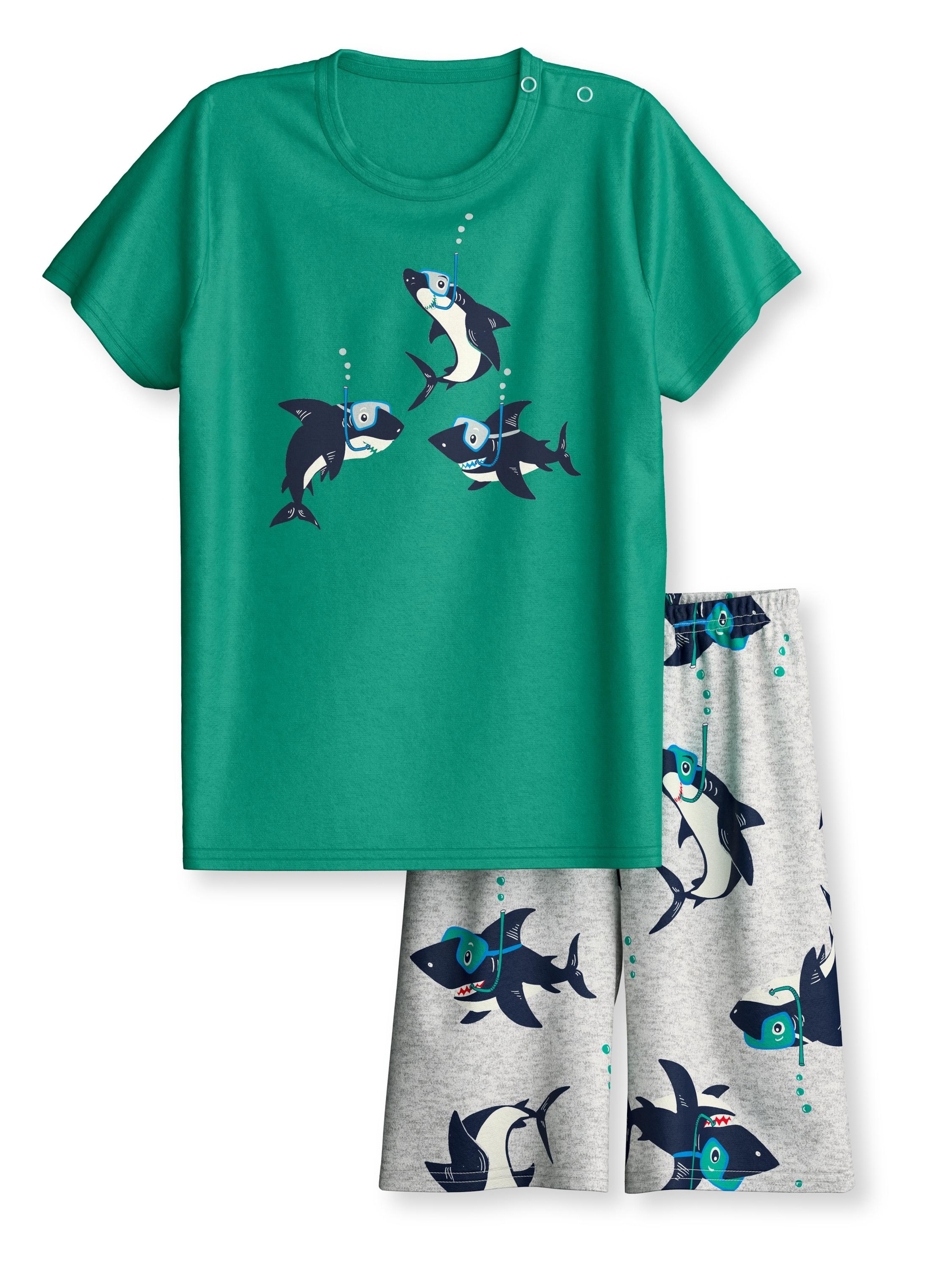 CALIDA Pajamas 'Ocean' in Green: front