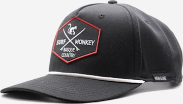 Surf Monkey Sportpet 'Baseballkappe mit Kordel' in Zwart: voorkant