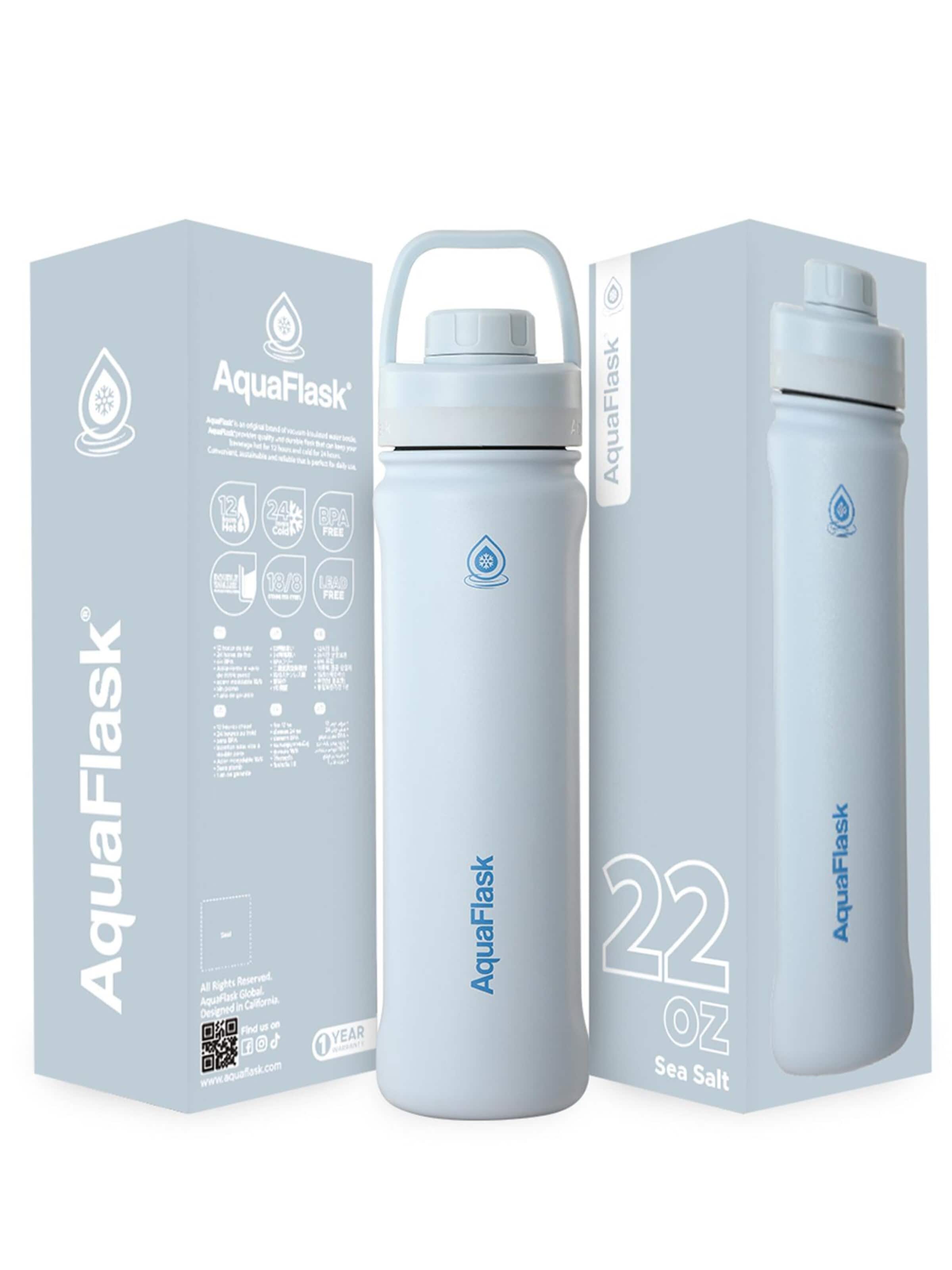 AquaFlask Láhev na vodu 'AquaFlask Termoláhev REGULAR+ 650 ml' – modrá