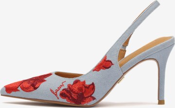 Kazar Pumps in Blauw: voorkant