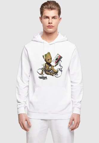 Sweat-shirt 'Guardians Of The Galaxy Vol2 - Groot Tape' ABSOLUTE CULT en blanc : devant