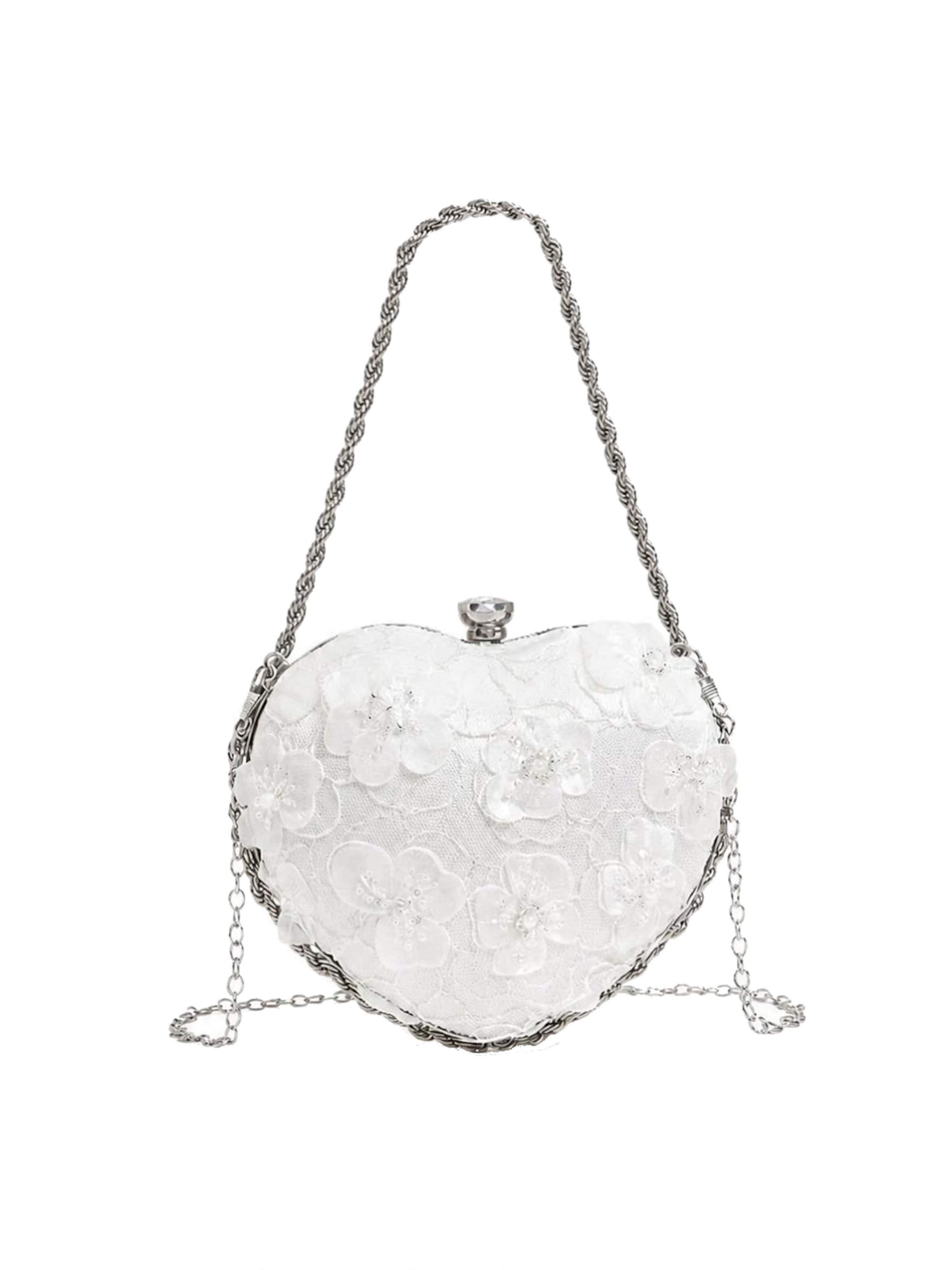 Tomshop24-7 Clutch 'Brauttasche Juliette' in White: front