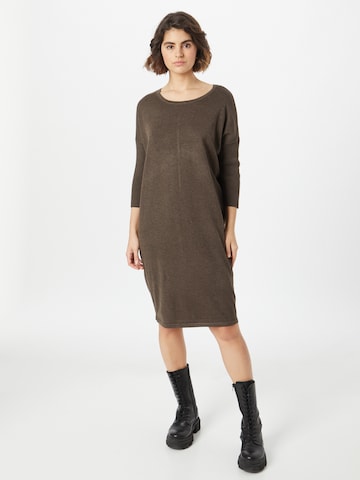 SAINT TROPEZ Knitted dress 'Mila' in Brown: front