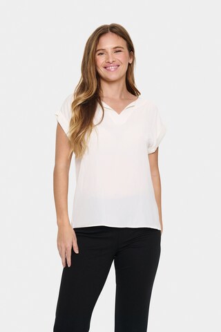 SAINT TROPEZ Bluse 'BrianaSZ' in Weiß: Vorderseite