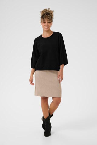 Cream Sweater 'Dela' in Black