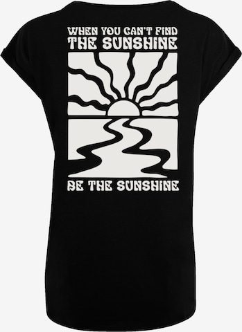 F4NT4STIC Shirt 'Be The Sunshine' in Zwart: voorkant