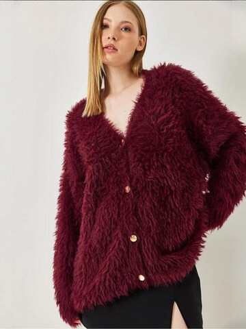 Bianco Lucci Gebreid vest in Rood