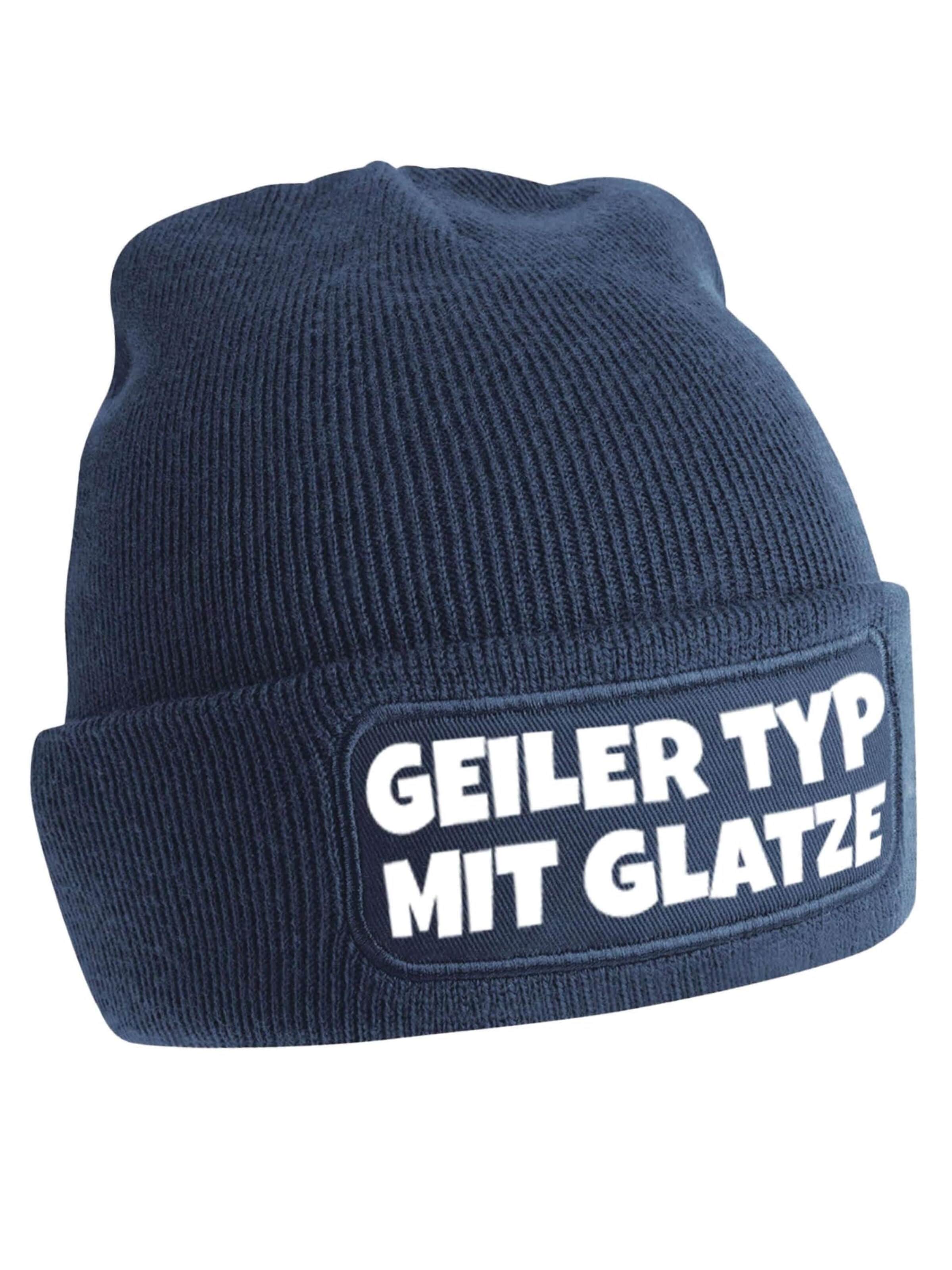 Youth Designz Mütze 'Geiler Typ mit Glatze'‌‌‌ in Blau