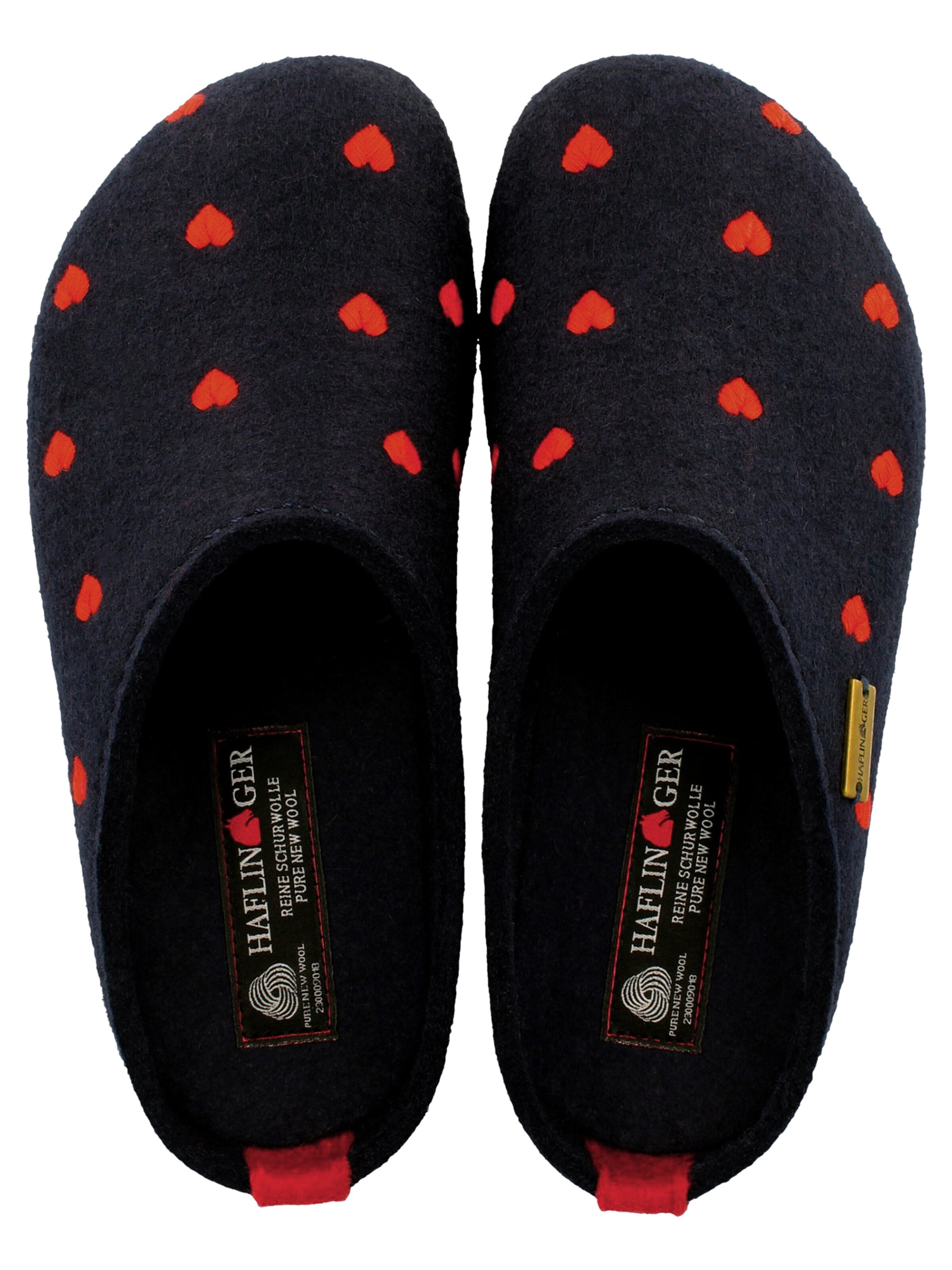 HAFLINGER Slippers 'Grizzly Cuoricini' in Blue