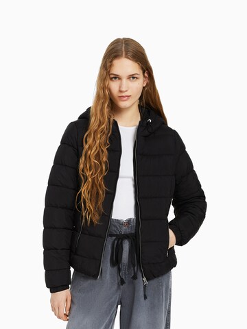 Bershka Between-season jacket in Black: front