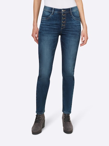 Coupe slim Jean heine en bleu : devant