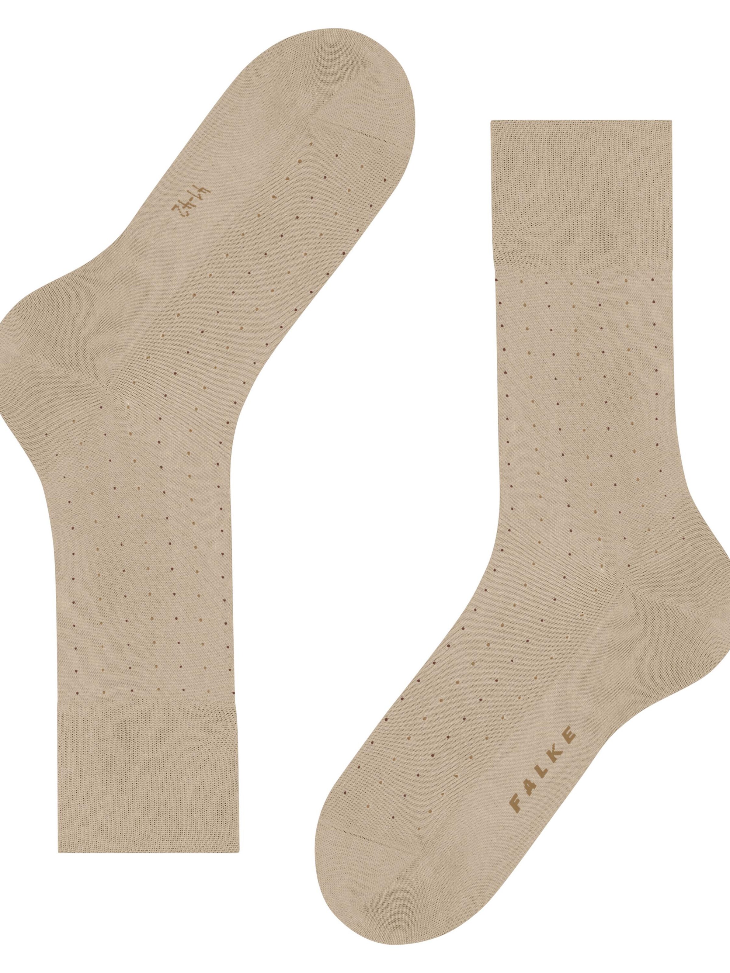 FALKE Socks 'Tiago Dotted Line' in Beige