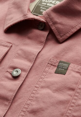 Superdry Between-season jacket 'Chore' in Pink