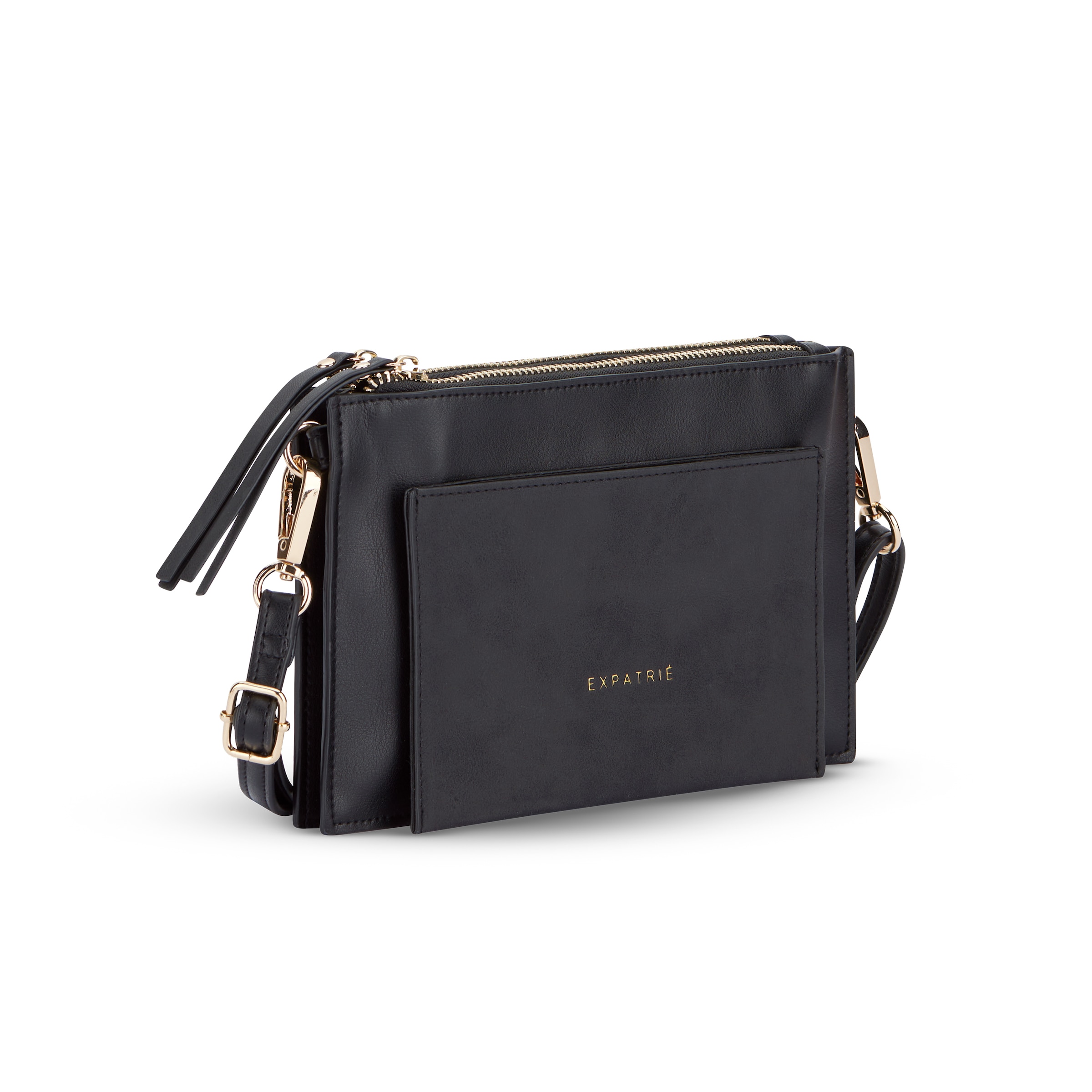 Expatrié Skuldertaske 'Isabelle' i sort