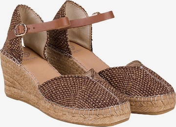 Desa Espadrilles 'Keilabsatz-Slipper' in Gold: front