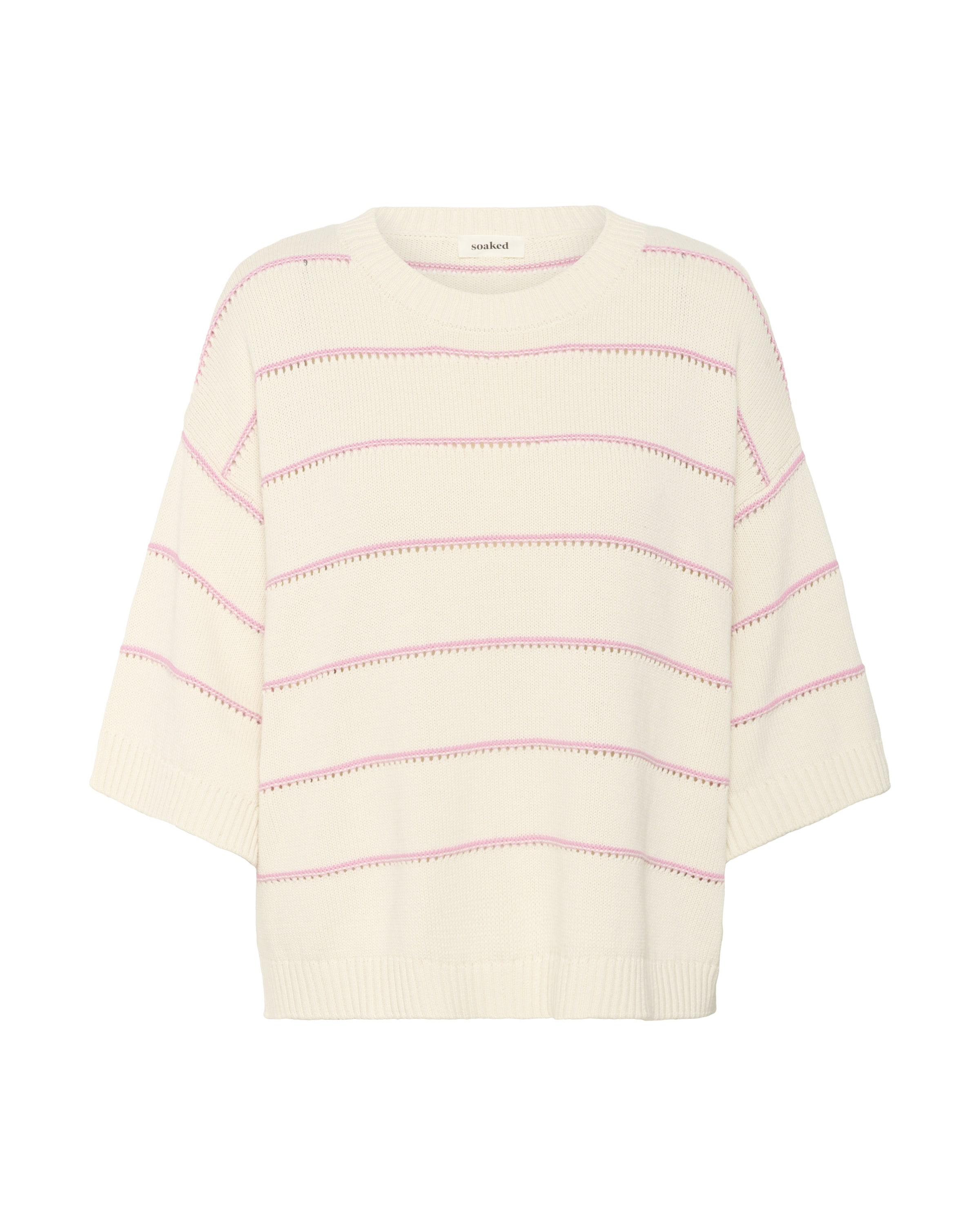 SOAKED IN LUXURY Oversized trui 'Rava Romy ' in Beige: voorkant