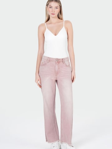 Wide Leg Jean M.O.D MIRACLE OF DENIM en rose : devant