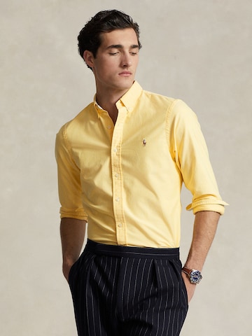 Polo Ralph Lauren Слим Рубашка в Желтый: спереди