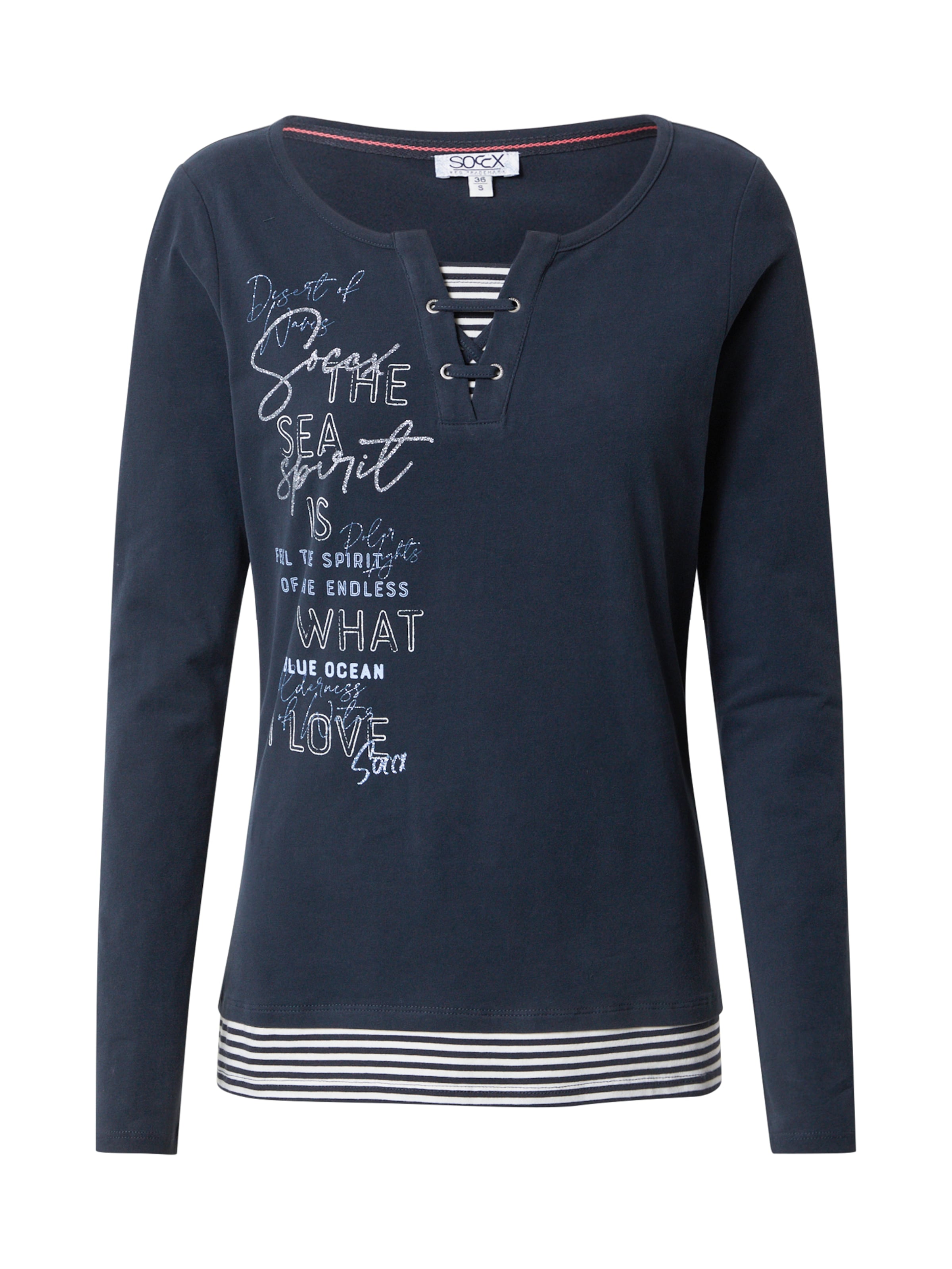 Soccx Shirt 'Into The Blue' in Blauw: voorkant