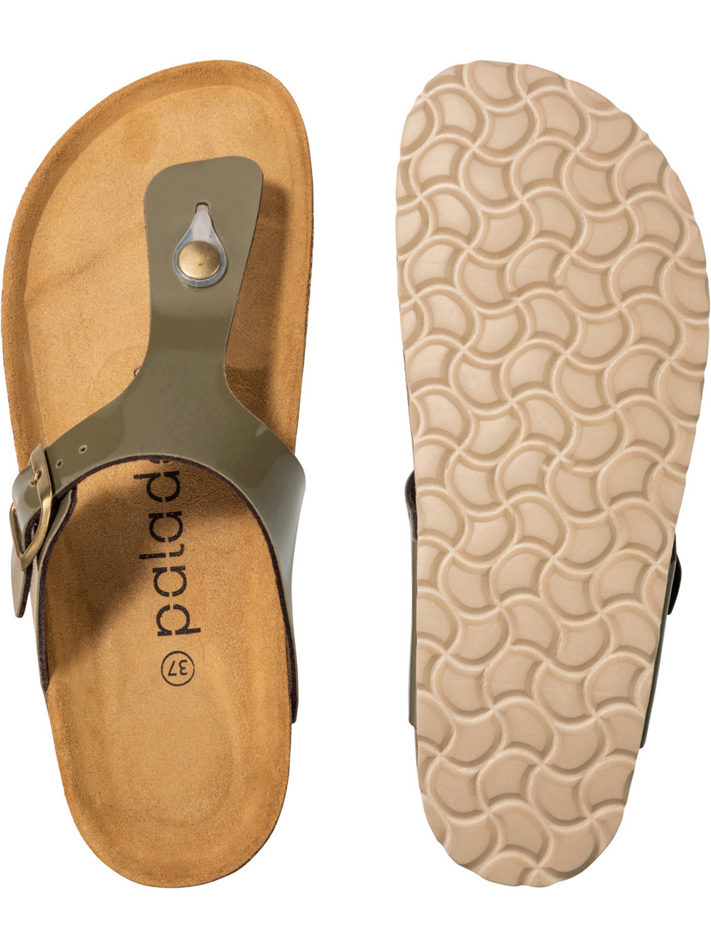Palado - Sandalias de dedo 'Kos Lack' en verde