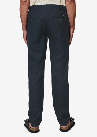 Marc O'Polo Regular Pleat-Front Pants 'Osby' in Blue