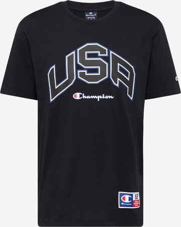 T-Shirt Champion Authentic Athletic Apparel en noir : devant