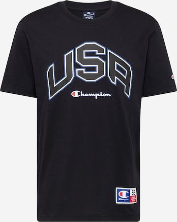 Champion Authentic Athletic Apparel - Camisa em preto: frente