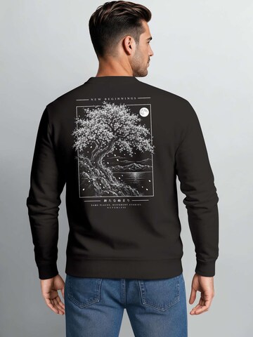 Neverless Sweatshirt 'New Beginnings' in Black