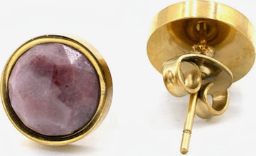 Sergio Engel Earrings 'Beach Ohrring 04 wasserfester vergoldeter Ohrstecker mit Naturstein' in Pink: front