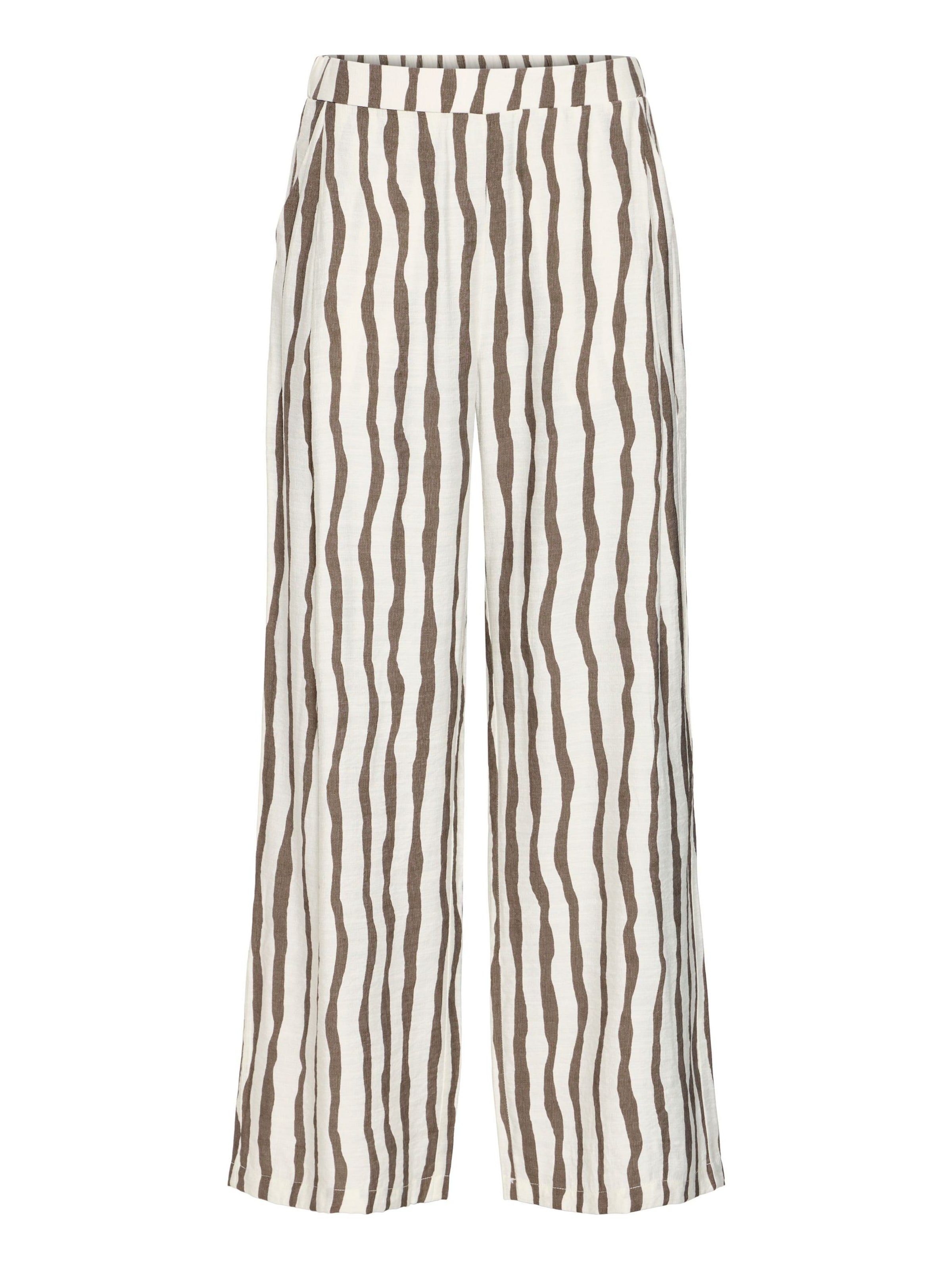 Wide Leg Pantalon 'Riana' Fransa en marron : devant