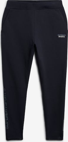 Coupe slim Pantalon de sport Superdry en bleu : devant