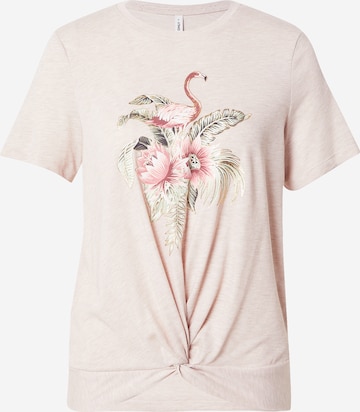 ONLY T-shirt 'ONLCARRIE' i beige: framsida