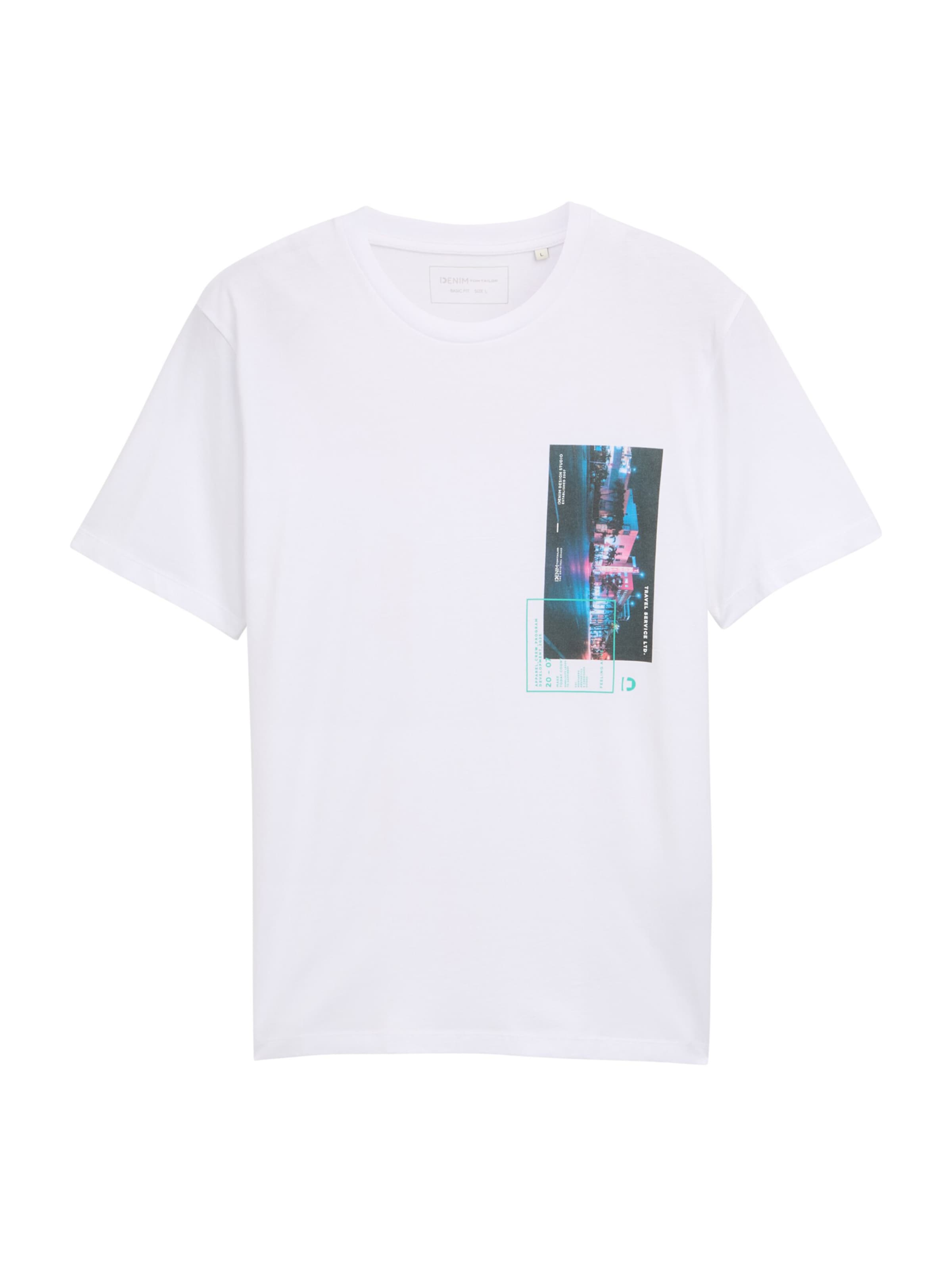 TOM TAILOR DENIM Футболка в Белый: спереди