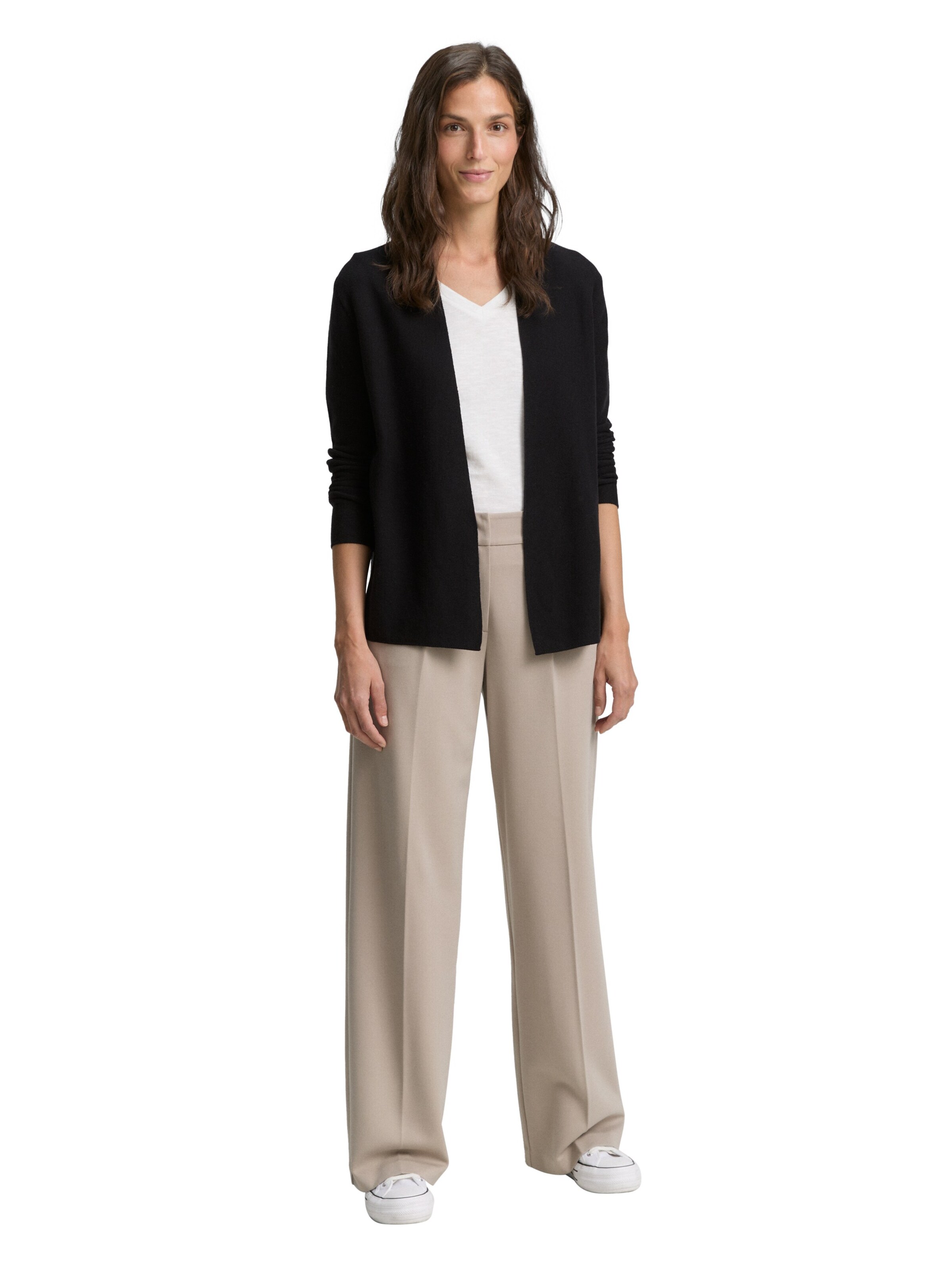 TOM TAILOR Knit Cardigan in Black