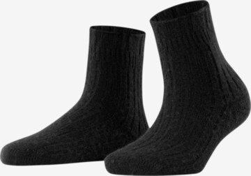 FALKE Socken 'Bedsock Rib' in Schwarz: Vorderseite