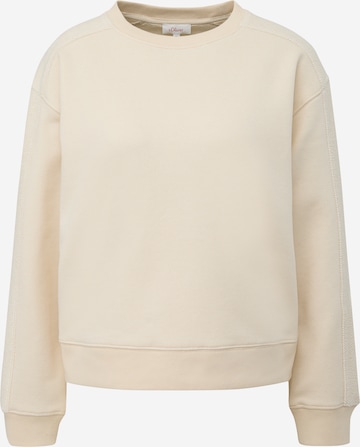 Sweat-shirt s.Oliver en beige : devant