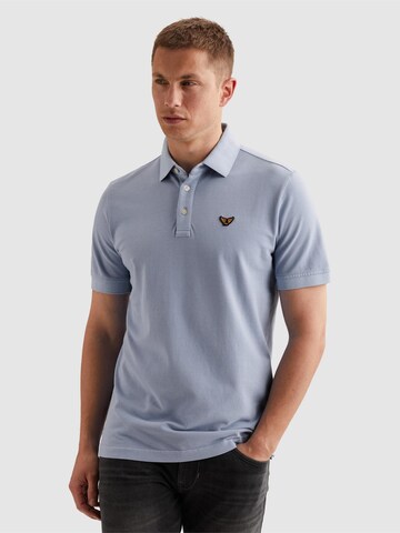 PME Legend Shirt 'Polo shirt with tailwing logo and garment-dye wash' in Purple: front