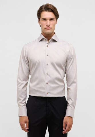 ETERNA Slim fit Zakelijk overhemd in Beige: voorkant