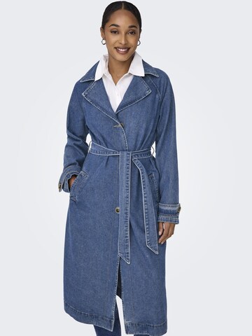 ONLY Between-Seasons Coat in Blue: front