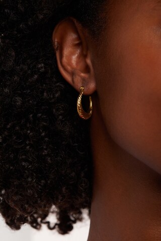 Lucardi Earrings 'Essie' in Gold: front
