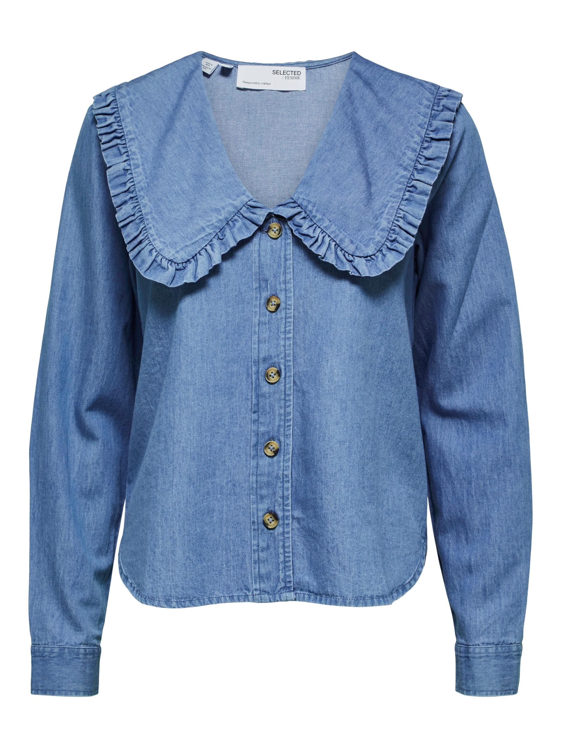 Odzież Plus size SELECTED FEMME Bluzka Ally w kolorze Niebieskim 
