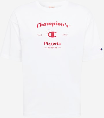Champion Reverse Weave T-shirt i vit: framsida