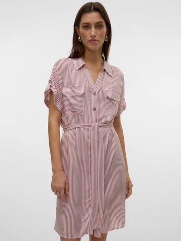 Robe-chemise 'VMBumpy' VERO MODA en rose : devant