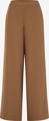 WE Fashion Wide Leg Housut värissä ruskea: etupuoli
