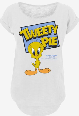 T-shirt 'Looney Tunes Classic Tweety Pie' F4NT4STIC en blanc : devant