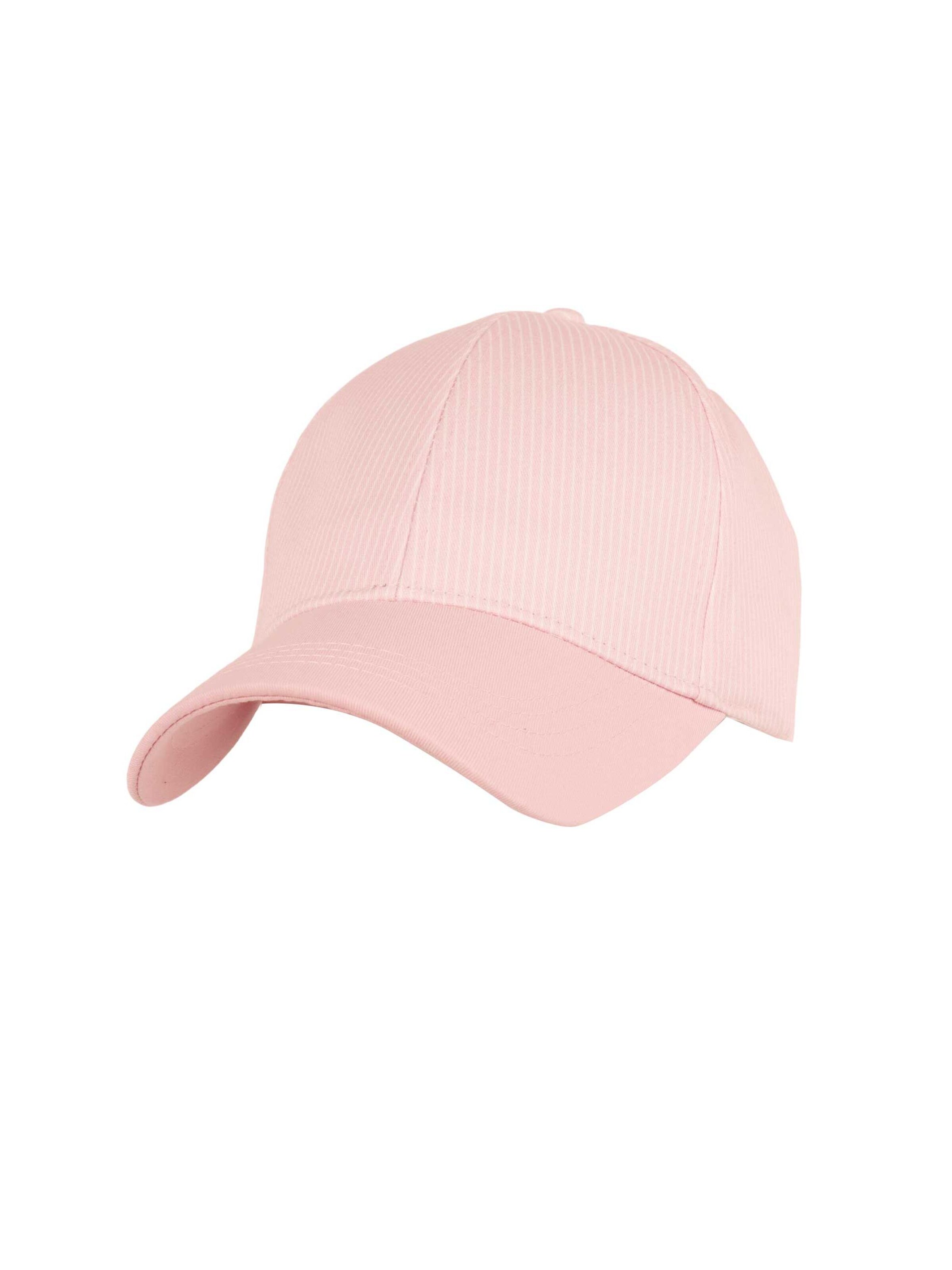 SAMAYA Kappe `Anch` mit feinen Streifen in Pink: Vorderseite