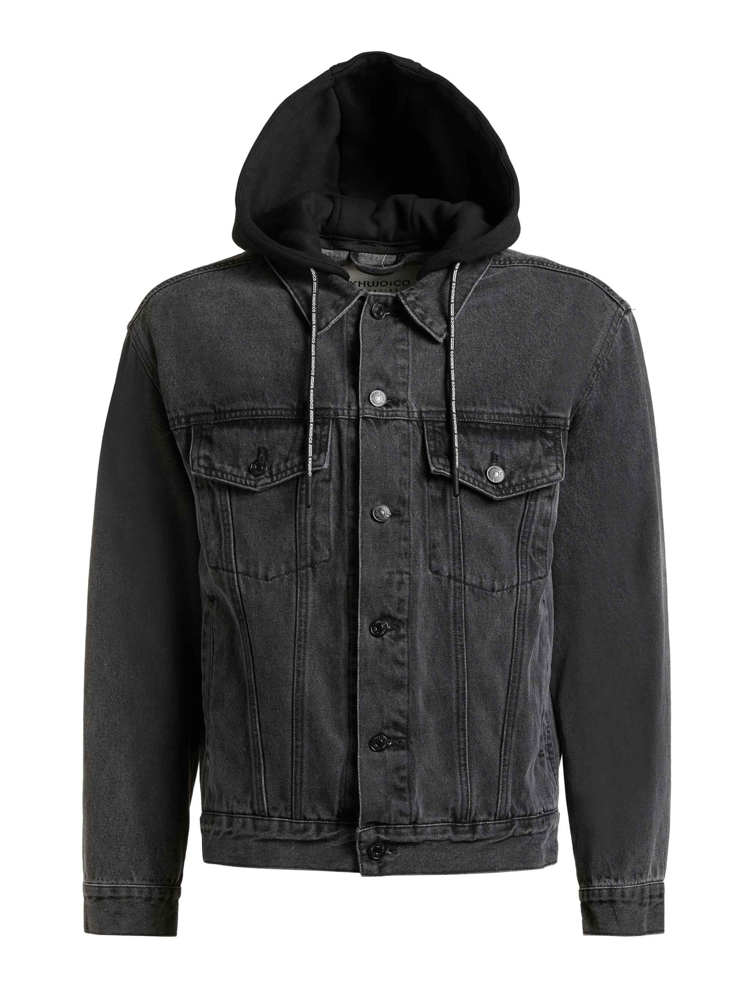 khujo Between-season jacket 'Jokin' in Black denim, Item view