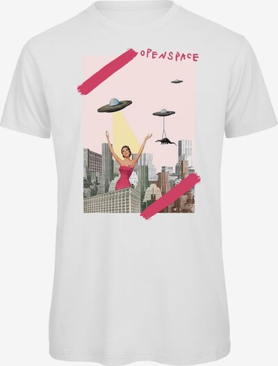 Openspace Shirt in grau / pink / weiß, Produktansicht