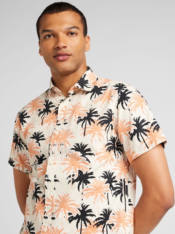 JACK & JONES Regular fit Srajca 'JORJOSHUA ARUBA' | črna barva