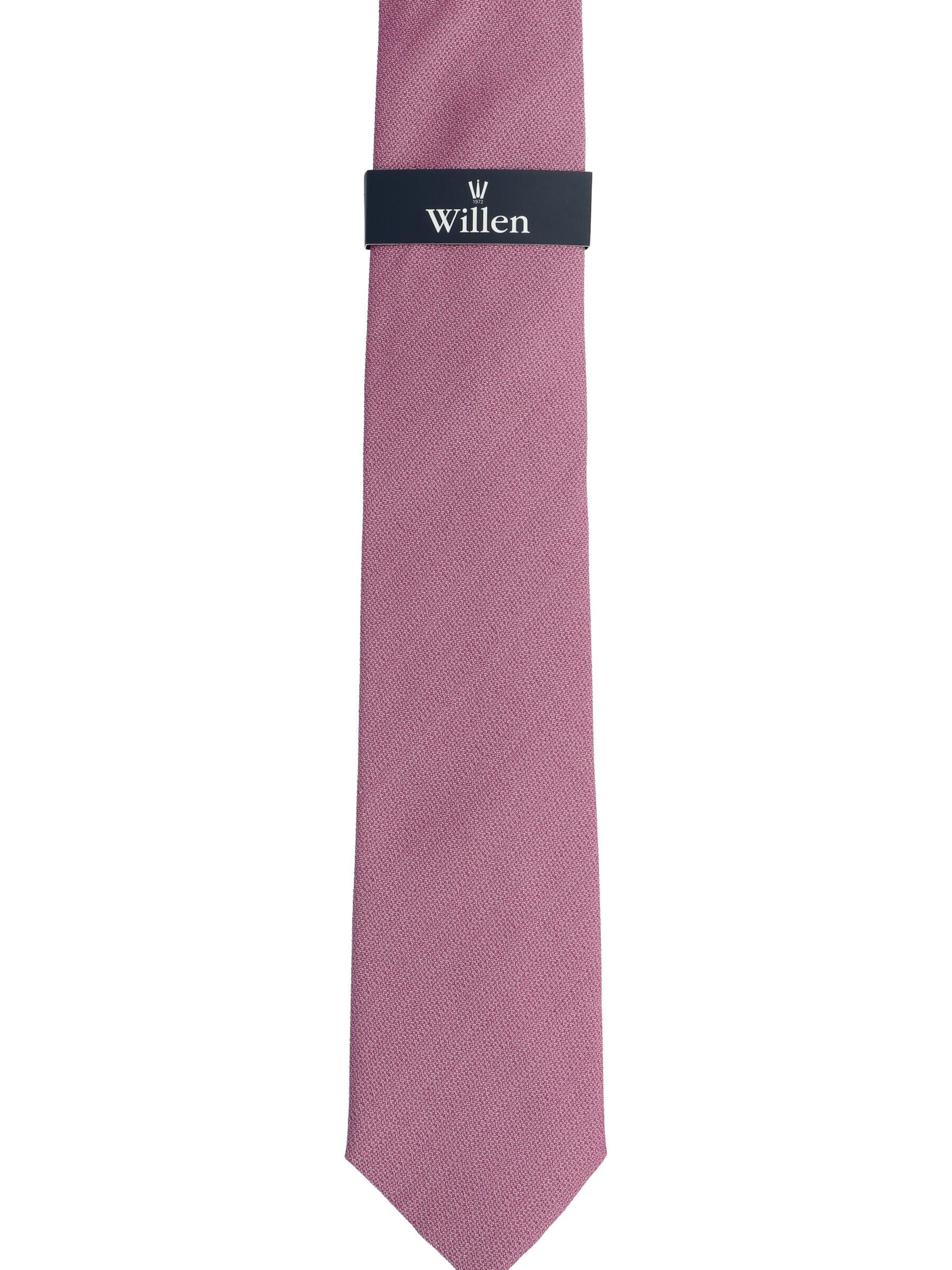 WILLEN Krawatte 'Uni Struktur'‌‌‌‌‌‌ in Pink
